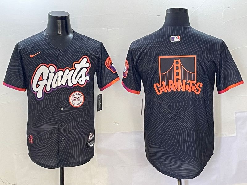 Men San Francisco Giants Blank Black Second generation Joint Name Nike 2025 MLB Jersey style 20->san francisco giants->MLB Jersey